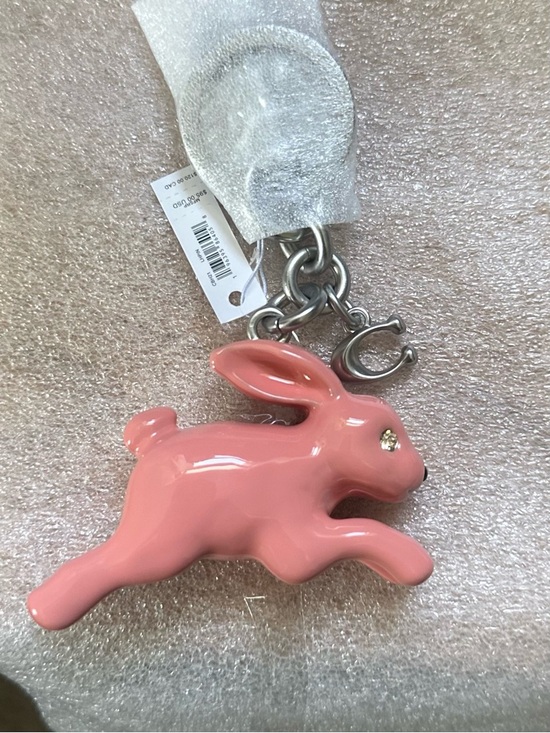 Coach Accessories - Coach Bunny Bag Charm Pink & Nickel Hardware Size 2 3/4 L × 4 3/4 H × 3/4 W